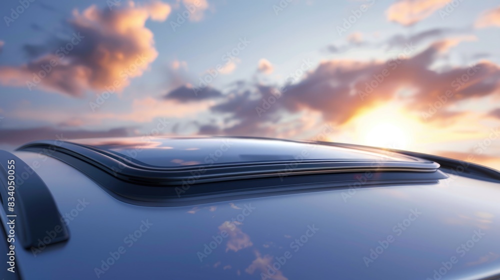 Obraz premium A skylight on the roof of a car