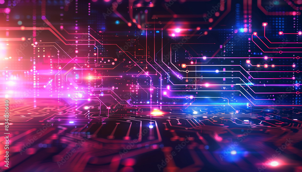 Obraz premium digital circuit board Technology and science concept generated by AI