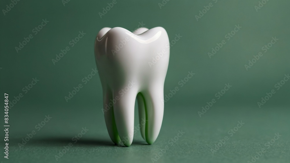 Tooth on a turquoise background Tooth on a turquoise background