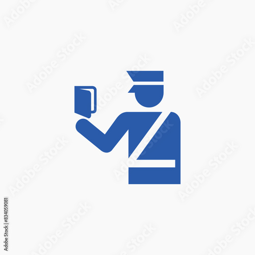 passport document control police icon
