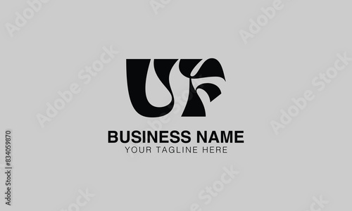 UF U uf initial logo | initial based abstract modern minimal creative logo, vector template image. luxury logotype logo, real estate homie logo. typography logo. initials logo
