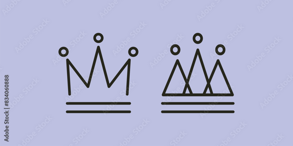 crown king logo icon line art vector illustration minimalist design crown king logo icon line art vector illustration minimalist design