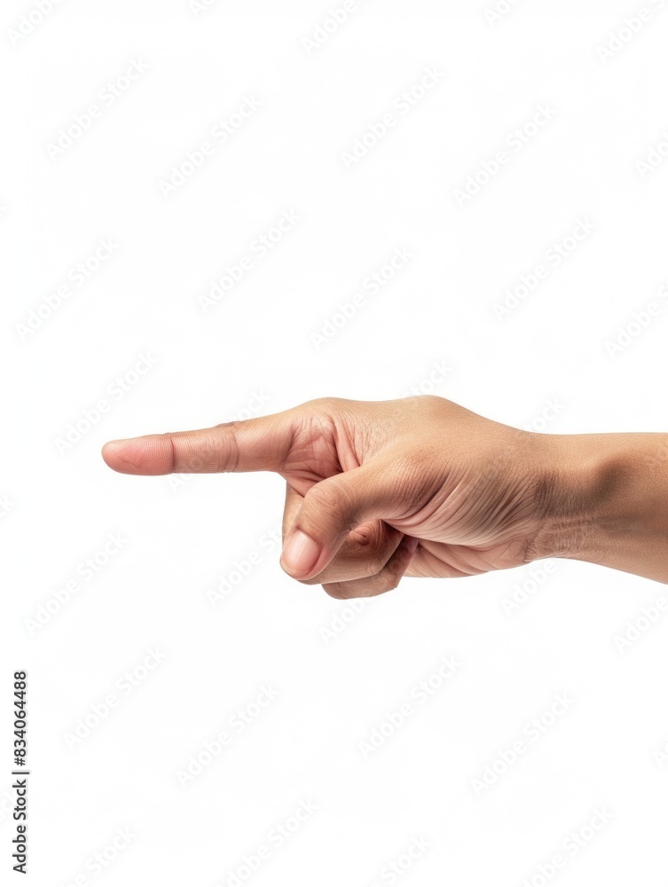 Hand Pointer. Closeup of Woman's Hand Pointing with White Background Hand Pointer. Closeup of Woman's Hand Pointing with White Background