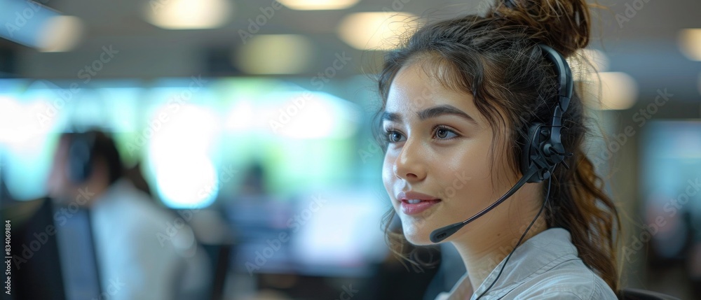 In a bustling call center, insurance agents field inquiries with patience and expertise, showcasing professionalism in every interaction. In a bustling call center, insurance agents field inquiries with patience and expertise, showcasing professionalism in every interaction.