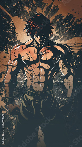 illustration of a anime villain