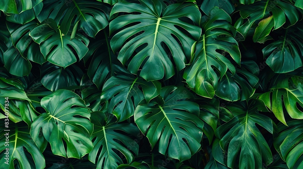 Close-up of a lush green plant with multiple leaves on top and bottom Close-up of a lush green plant with multiple leaves on top and bottom
