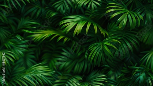   A zoomed-in picture of a lush green foliage plant  with many leaves surrounding the main focal point