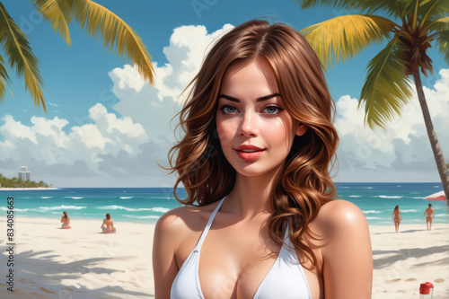 woman in bikini on the beach © Magic Art