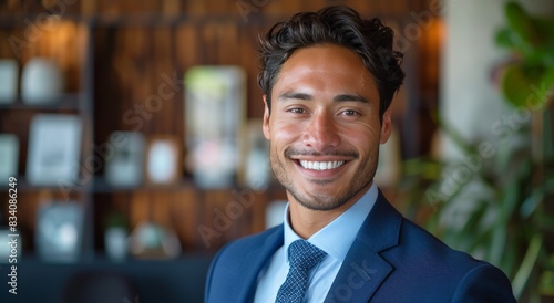 Smiling Man in Suit and Tie