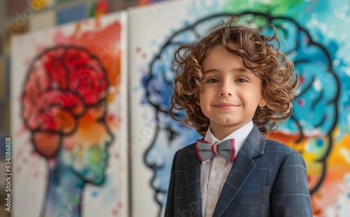 Young Boy in Suit and Bow Tie
