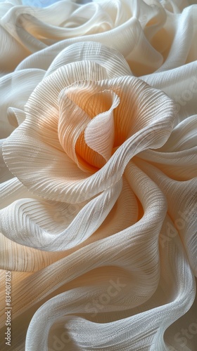 Soft Beige Flower Pattern for Textile Design Generative AI