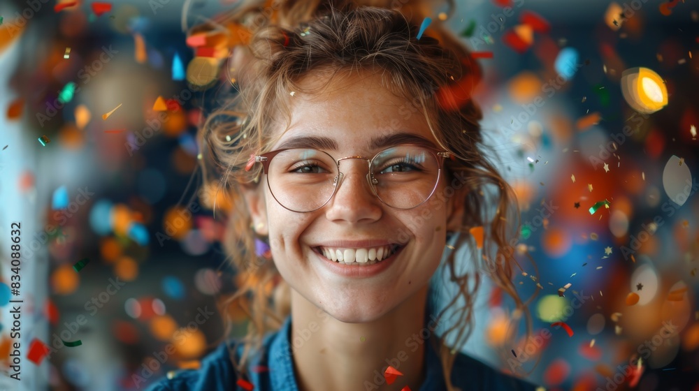 Smiling Young Entrepreneur Working on Laptop Generative AI Smiling Young Entrepreneur Working on Laptop Generative AI
