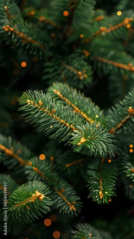 Fresh Green Fir Tree Branches for Winter Decor Generative AI Fresh Green Fir Tree Branches for Winter Decor Generative AI