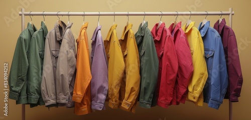 Rack of Shirts Hanging on a Clothes Rack