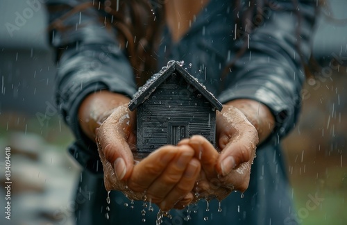 Person Holding Small House in Hands
