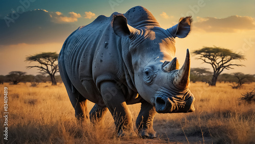 Rhinoceros in Botswana National Park