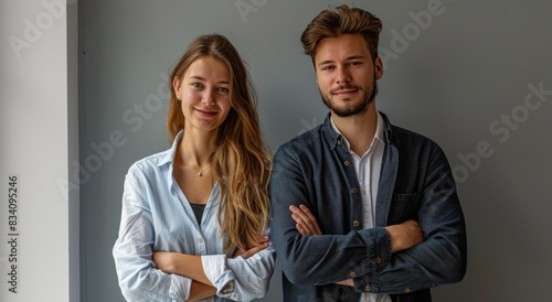 Man and Woman Standing Together