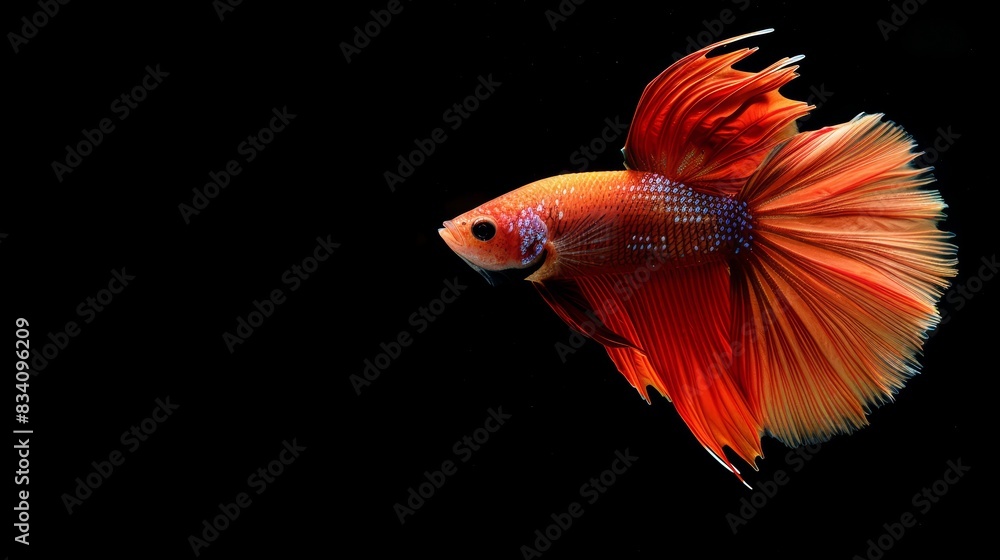 Vibrant Betta Fish in Action Generative AI Vibrant Betta Fish in Action Generative AI