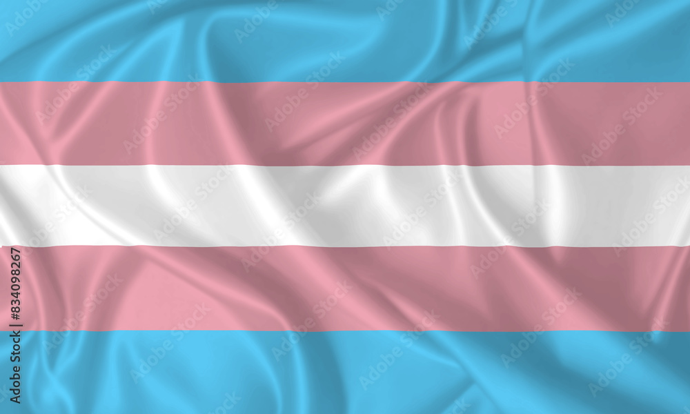 Naklejka premium Transgender community flag waving in the wind