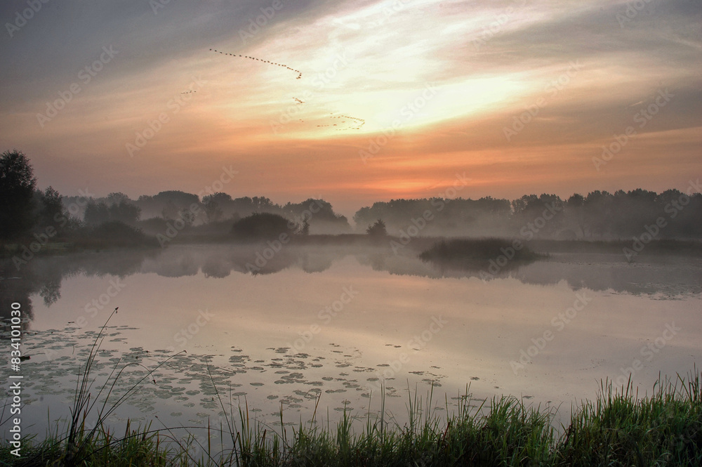 Morning Glow: Northern Havelland's Rivers Meet in Germany