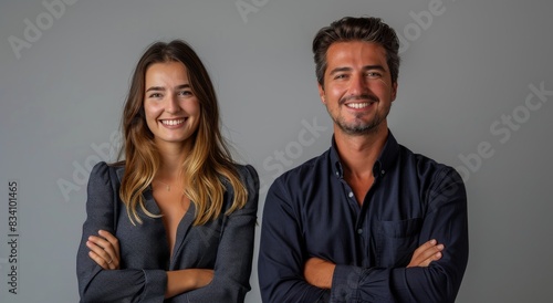Man and Woman Standing Next to Each Other