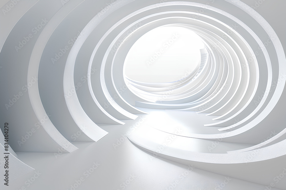 Fototapeta premium White Architecture Circular Background 