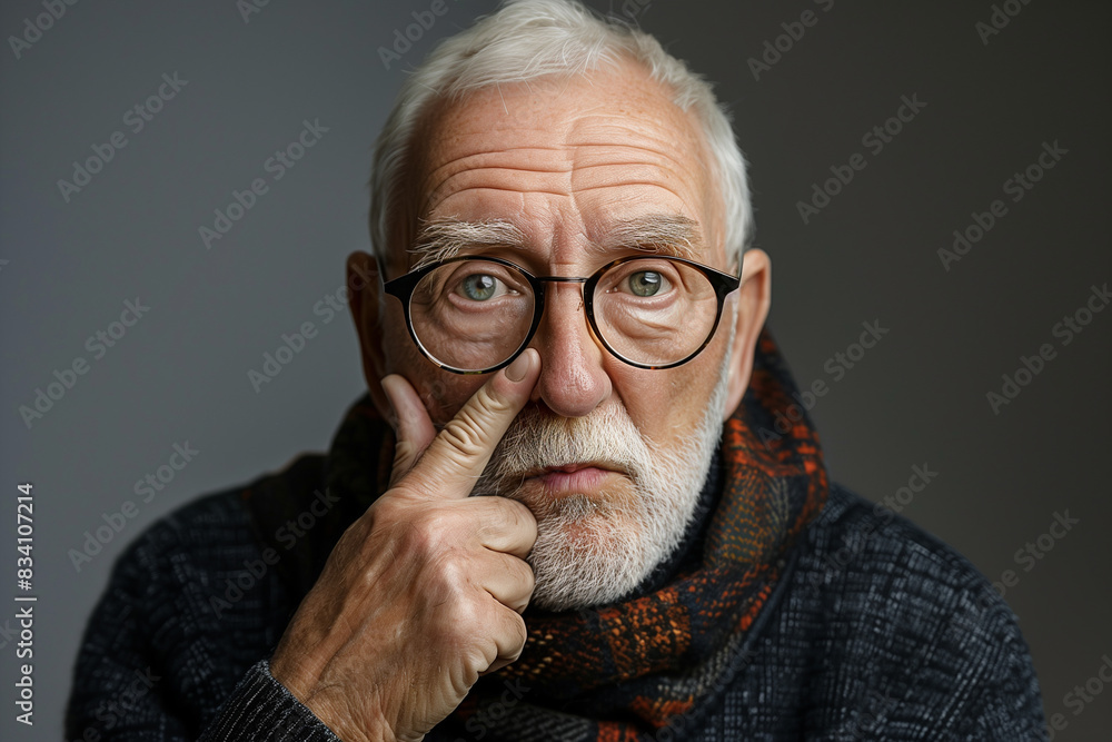 Man Touching Nose Man Touching Nose