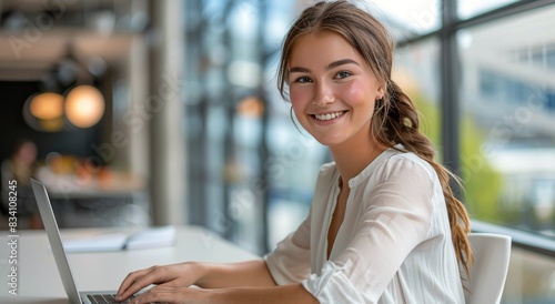 Woman Sitting in Front of Laptop Computer