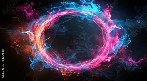 Ring of Fire in Black Background