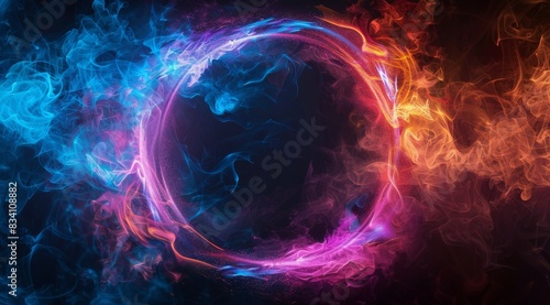 Ring of Fire in Black Background