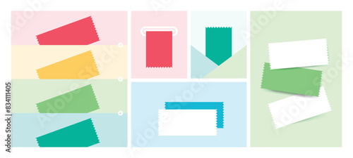 Coupon ticket template. Design of various coupons for promotion and sales. 
