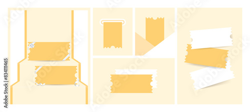 Coupon ticket template. Design of various coupons for promotion and sales. 
