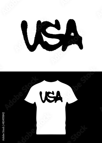USA T SHIRT FONT GRAFFITI