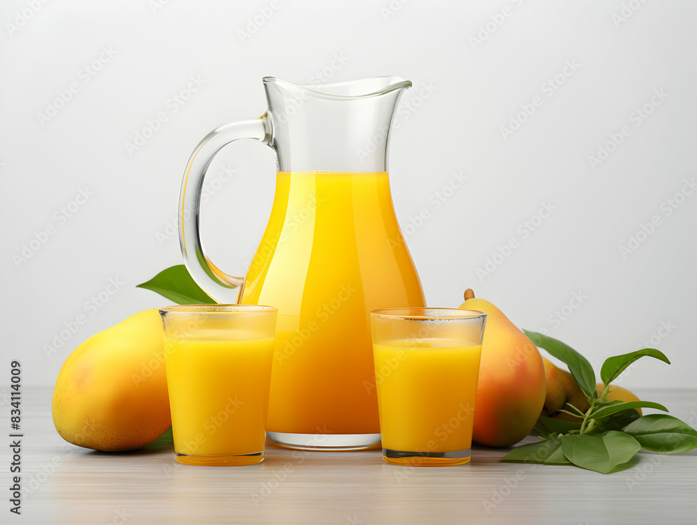 A Glass of mango with ripe mango, Refreshing and healthy mango juice ice in a glass with summer background, mango juice photo A Glass of mango with ripe mango, Refreshing and healthy mango juice ice in a glass with summer background, mango juice photo