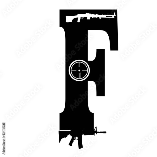 Gun Alphabet Font Letters Svg, Second Amendment Dad Rifle, 2nd Amendment Svg, Dad Svg, Army Svg, Gun Svg, Daddy Svg, Veteran Svg, Military
