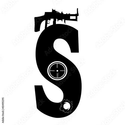 Gun Alphabet Font Letters Svg, Second Amendment Dad Rifle, 2nd Amendment Svg, Dad Svg, Army Svg, Gun Svg, Daddy Svg, Veteran Svg, Military
