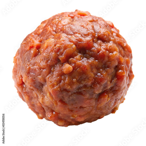 A meatball on white background ai  generated