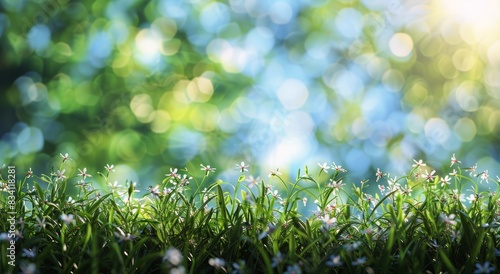 Field of Grass With Daisies in Foreground