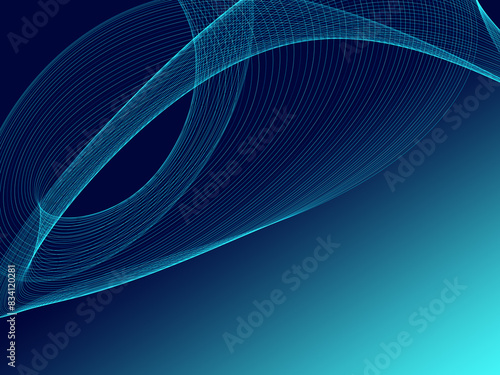 soft blue curved lines on gradient background