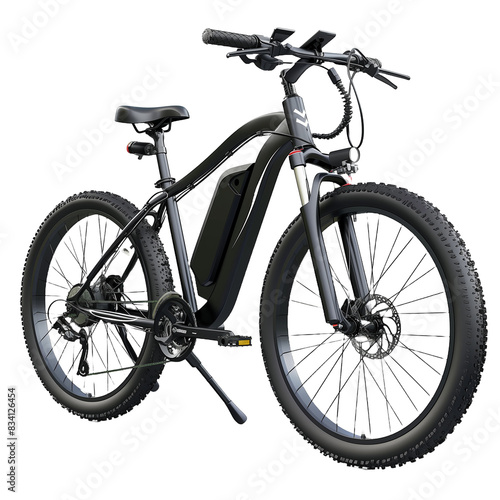 Electric bike in black color. Unisex e-bike.