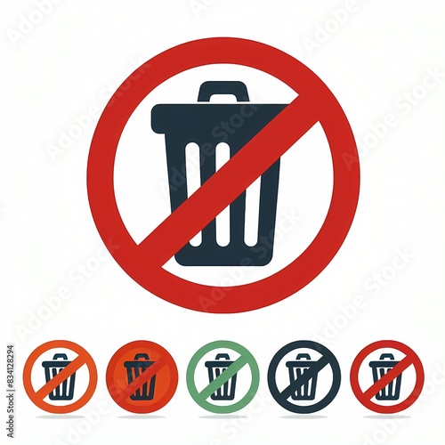 Icons of no littering