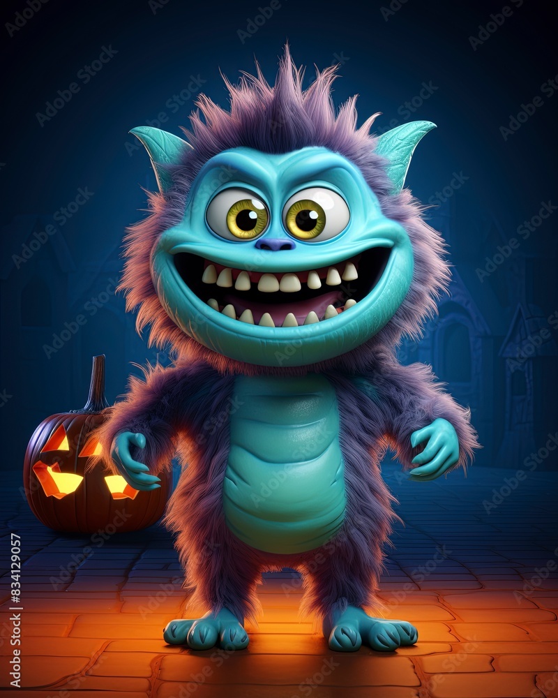halloween monster in the night, generative ai halloween monster in the night, generative ai
