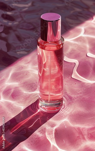 Perfume Bottle Beside Pink Wall