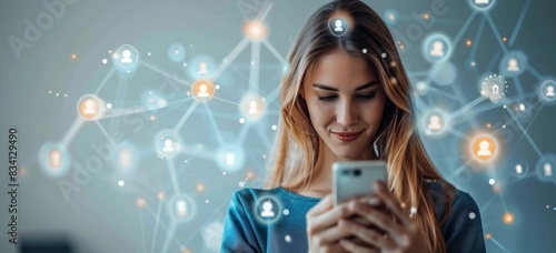Woman Holding Smartphone
