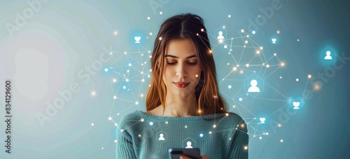 Woman Holding Smartphone