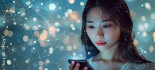 Woman Holding Smartphone