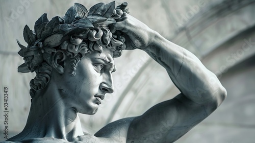 Classical sculpture made with Ai generative technology photo