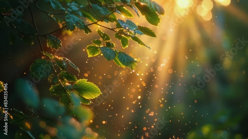 Sunlight Shining Through the Leaves of a Tree