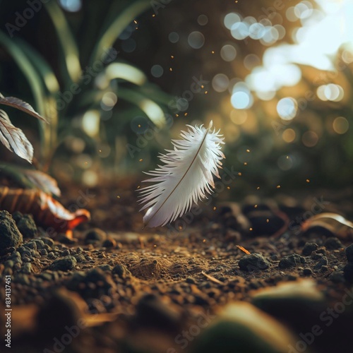 Image of a feather falling
