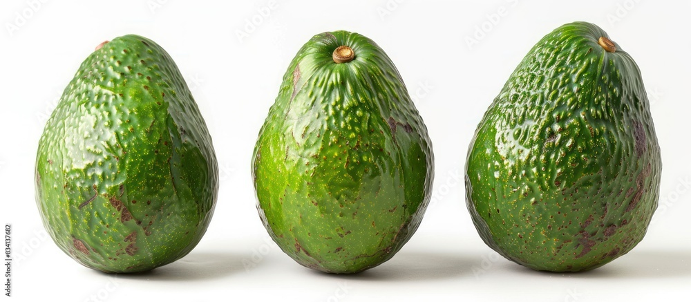 Three green avocados Three green avocados